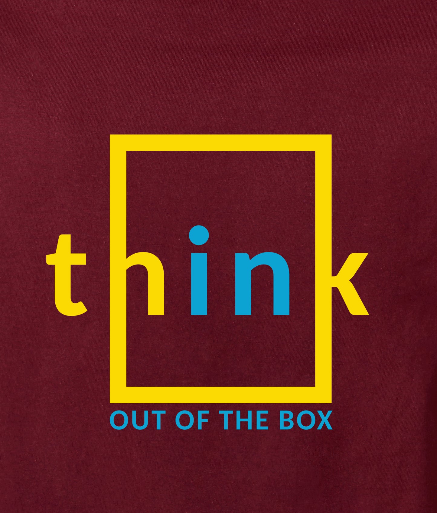 Men's Graphic Printed Premium Cotton Biowash T-Shirt - Think Out Of The Box Graphic Unisex Tee