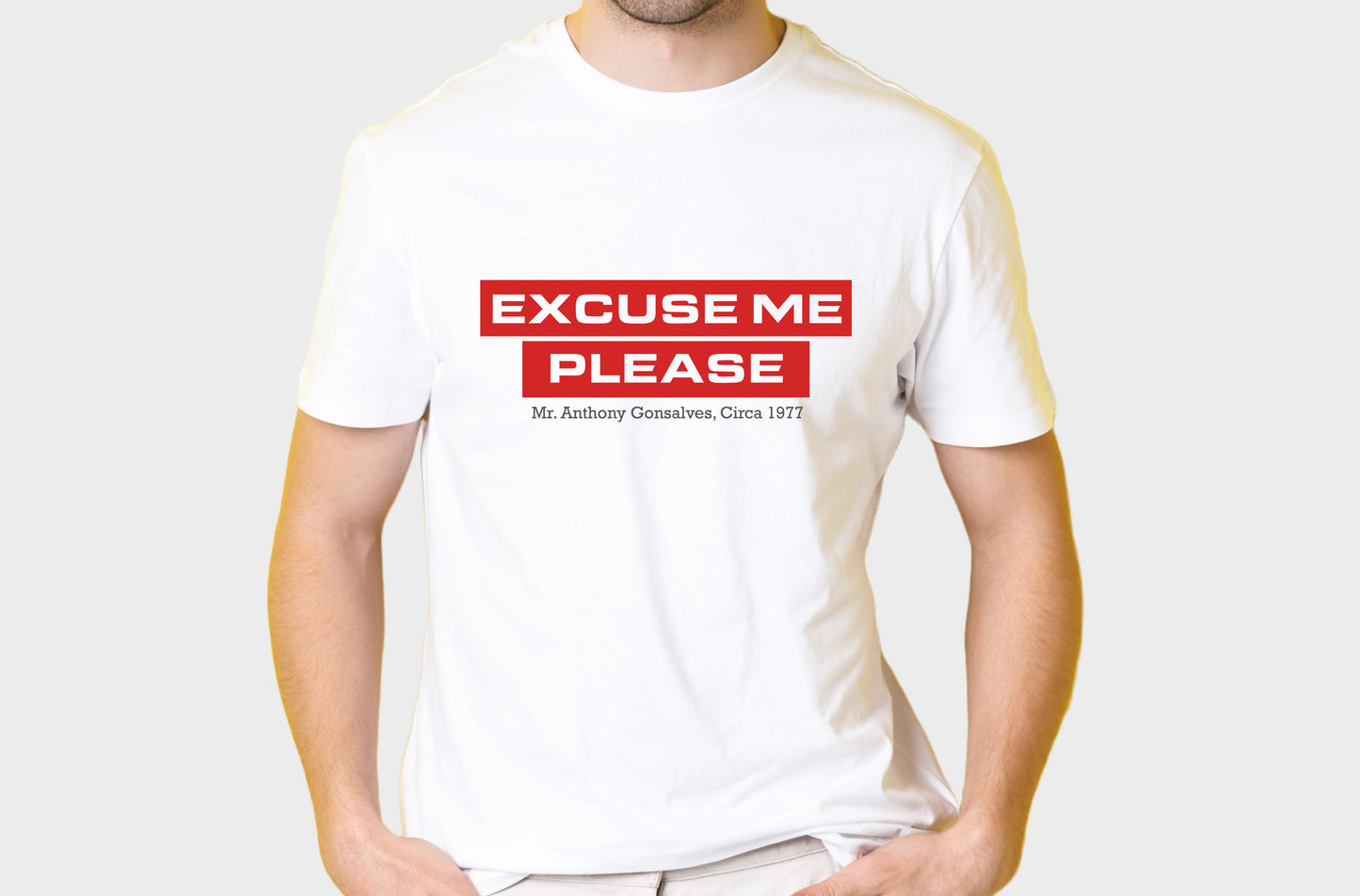 Men's Typography Printed Premium Cotton Biowash T-Shirt - Excuse Me Please Typography Unisex Tee