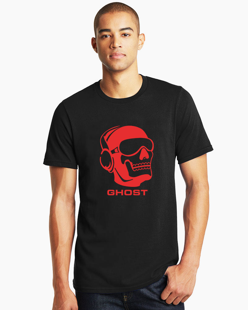 Men's Graphic Printed Premium Cotton Biowash T-Shirt - Ghost Call of duty Graphic Unisex Tee