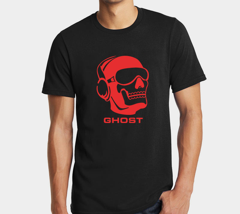 Men's Graphic Printed Premium Cotton Biowash T-Shirt - Ghost Call of duty Graphic Unisex Tee