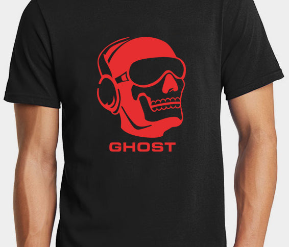 Men's Graphic Printed Premium Cotton Biowash T-Shirt - Ghost Call of duty Graphic Unisex Tee