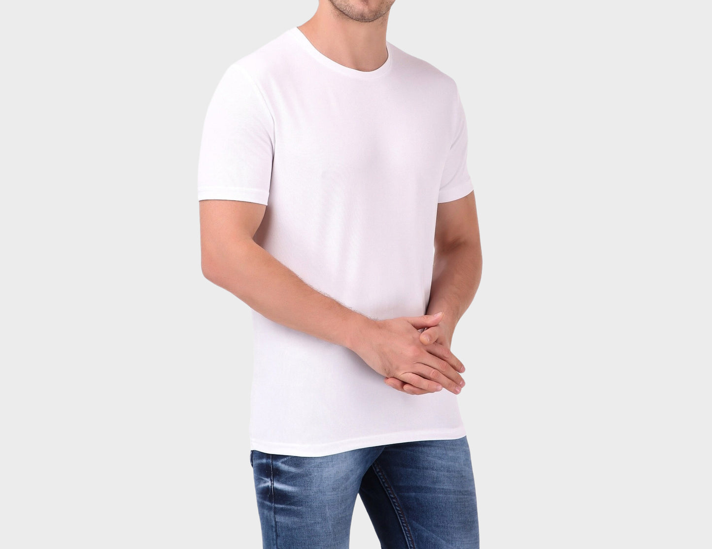 Men's Gym and Sports Plain White Color T-Shirt