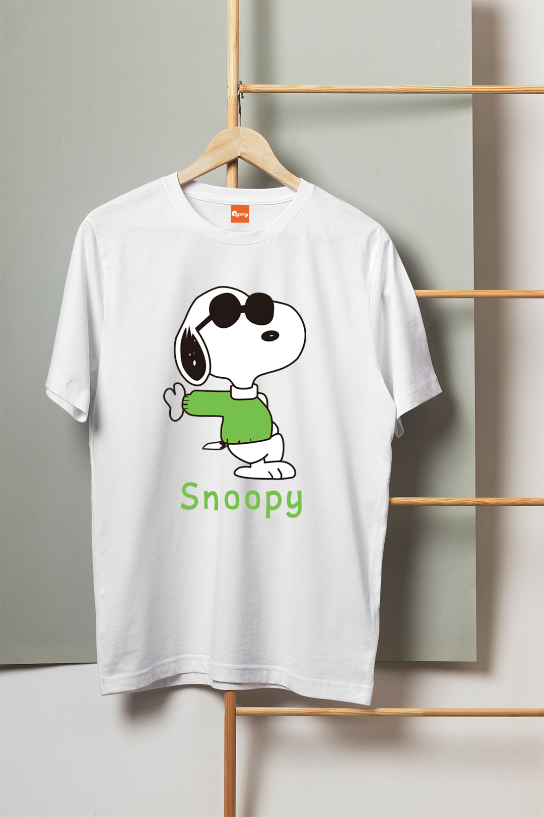 Women's Oversized Graphic Printed Premium Cotton Biowash Half Sleeves T-Shirt - Cool Snoopy Standing Graphic Unisex Tee