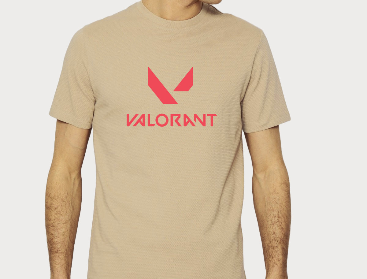 Men's Graphic Printed Premium Cotton Biowash T-Shirt - Valorant Game Graphic Unisex Tee