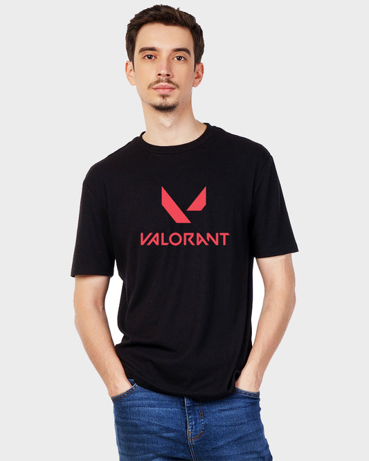 Men's Graphic Printed Premium Cotton Biowash T-Shirt - Valorant Game Graphic Unisex Tee