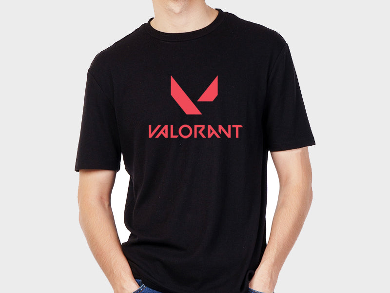 Men's Graphic Printed Premium Cotton Biowash T-Shirt - Valorant Game Graphic Unisex Tee